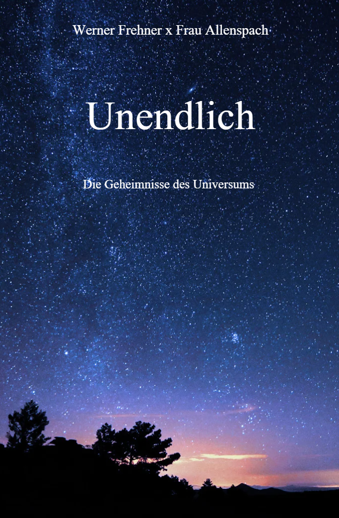 Entwurf des Buchcovers Unendlich
